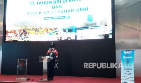 Direktur Utama BRI Suprajarta menjelaskan optimisme perusahaan dan peningkatan saham BRI yang terus terjadi, Jumat (10/11).