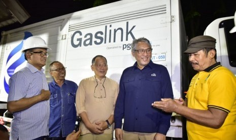 Direktur Utama PGN Gigih Prakoso melakukan serangkaian inspeksi terhadap kesiapan posko injeksi CNG di lima lokasi di wilayah Jakarta Timur