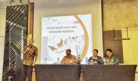 Diskusi bertajuk 'Peluang dan Potensi Wisata Halal di DIY' yang digelar di Yogyakarta, Sabtu (20/5).