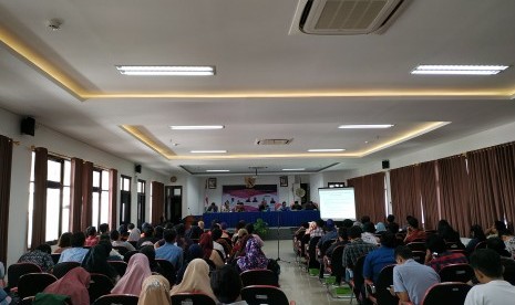 Diskusi bertema 'Transmisi Ideologi Gerakan Keislaman pada Civitas Akedemika Perguruan Tinggi di UGM dan UNY' di Fakultas Filsafat UGM, Kamis (22/3).