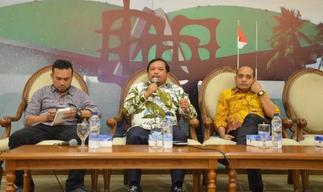 Diskusi di Media Center DPR RI, Senayan, Jakarta, Kamis (9/3), yang membincang kenaikan harga cabe di Tanah Air.