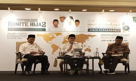 Diskusi fikih peradaban NU yang dihadiri oleh Guru Besar Ilmu Hukum Syariah UIN Syarif Hidayatullah Prof Akhmad Tholabi Kharlie