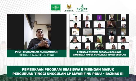 Diskusi pembukaan Program Beasiswa Bimbingan Masuk Perguruan Tinggi NU Student Scholarship (NUSS). 