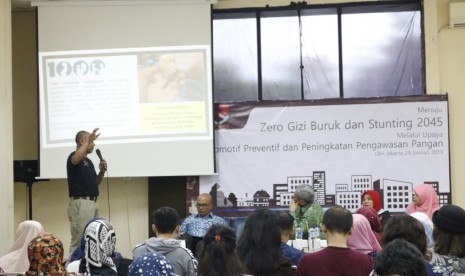 Diskusi Publik Menyambut Hari Gizi Nasional 2019 ‘Menuju Zero Gizi Buruk dan Stunting 2045’ di Kantor Lembaga Bantuan Hukum (LBH) Jakarta, Selasa (29/1).