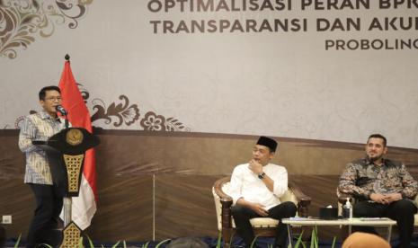 Diskusi Sosialisasi Optimalisasi Peran BPK & DPR Dalam Mendorong Transparansi dan Akuntabilitas Keuangan Negara di Kota Probolinggo, Jumat (14/4/2023).