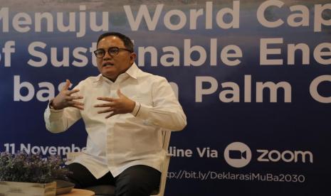 Diskusi virtual Musi Banyuasin 2030: Menuju World Capital of Sustainable Energy Based on Palm Oil hasil kolaborasi MarkPlus, Inc. dan Pemerintah Kabupaten Musi Banyuasin.