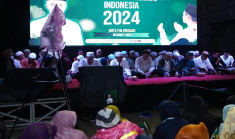 Doa bersama untuk kelancaran 2024 di Palembang, Sumatra Selatan, Jumat (10/3/2023). 