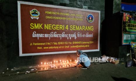 Doa untuk Gamma di SMKN 4 Kota Semarang, Jawa Tengah, Jumat (29/11/2024).