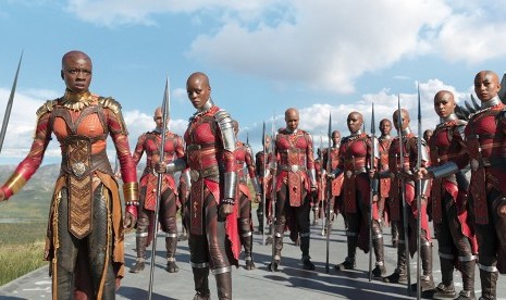 Dora Milaje, tentara perempuan di film Black Panther.