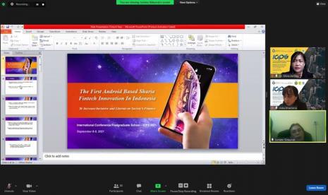 Dosen Universitas BSI (Bina Sarana Informatika) berpartisipasi dalam  Konferensi internasional, 5th International Conference Postgraduate School lewat paper berjudul ‘The Android Based Sharia Fintech in Indonesia to Increase Inclusive and Literate on Society’s Finance’.