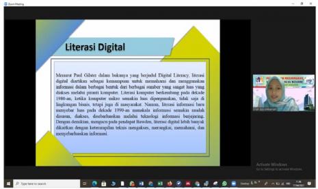 Dosen Universitas Nusa Mandiri (UNM) mengadakan penyuluhan literasi digital bertema Sosialisasi Pemanfaatan Teknologi Informasi Secara Bijak Sesuai Dengan Literasi Digital pada Karang Taruna RT 008/013 Kelurahan Cipinang Melayu Kecamatan Makassar dan dilaksanakan pada Sabtu (17/4), secara virtual melalui aplikasi zoom meeting pukul 10.00 s/d 12.00 WIB.