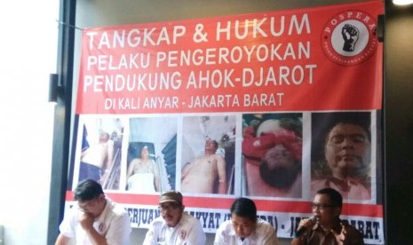 DPC Posko Perjuangan Rakyat (Pospera), menyikapi pengeroyokan Iwan di Kelurahan Kalianyar, Kecamatan Tambora, Jakarta Barat, Rabu (15/3).