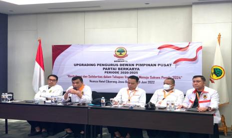 DPP Partai Berkarya kubu Muchdi Purwopranjono menggelar upgrading pengurus DPP di Hotel Nuanza, Kabupaten Karawang, Jawa Barat pada 17-19 Juni 2022. 