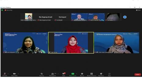 Dr Ani Wijayanti, dekan Fakultas Ekonomi dan Bisnis (FEB), Universitas BSI (Bina Sarana Informatika) menjadi pembicara dalam webinar yang digelar oleh penerbit buku Deepublish.