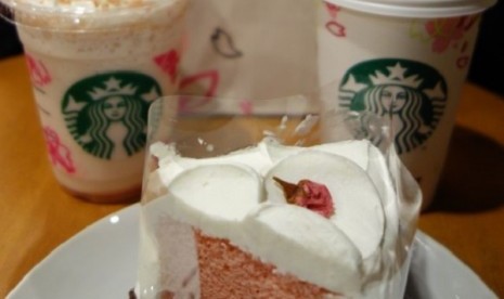 Dua menu spesial Starbucks dari daun sakura