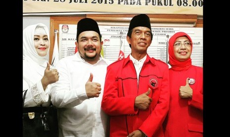 Dua pasangan calon pimpinan di Kabupaten Cianjur.