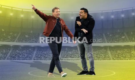 Duel Bayern Muenchen vs Barcelona, adu taktik Xavi Hernandez dan Julian Nagelsmann.