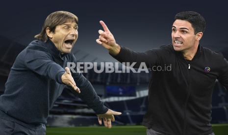 Duel derby London Utara mempertemukan Antonio Conte yang menangani Tottenham Hotspur dan Mikel Arteta yang menukangi Arsenal. 