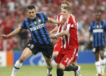 Duel Inter Milan dan Bayern Munchen dalam laga final Liga Champhions, Spanyol, 2010.