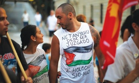 dukungan publik spanyol pada palestina