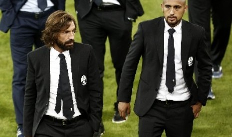 Duo Juventus, Andrea Pirlo dan Arturo Vidal.