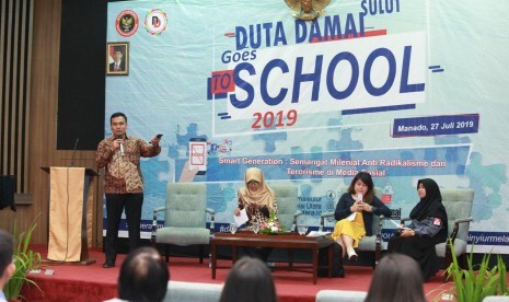 Duta Damai Goes to School di Manado, Sabtu (27/7).