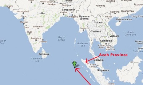 Earthquakes strike Aceh with epicentrum is offshore. (map)