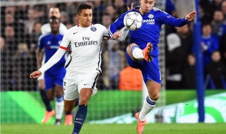 Eden Hazard saat beraksi melawan PSG