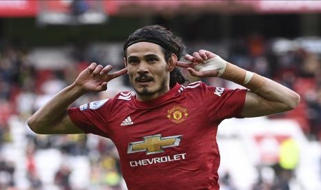 Edinson Cavani dari Manchester United. Barcelona dikabarkan tak lagi membidik Cavani setelah stok strikernya dirasa sudah cukup.