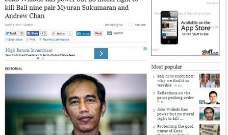 Editorial media Australia tentang kebijakan eksekusi mati oleh pemerintah RI.