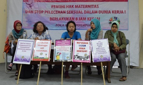 Ilustrasi kampanye kesetaraan gender di tempat kerja. 