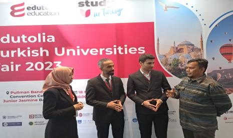 Edutolia Education menggelar Pameran Promosi Pendidikan Universitas Turki di Pullman Bandung International Convention Center, Kota Bandung, Sabtu (18/3/2023).