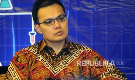 Ekonom Bank BCA David Sumual menjadi pembicara dalam dialog Reformasi Kebijakan Operasi Moneter Bank Indonesia di Jakarta, Senin (15/8).