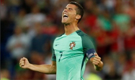 Ekspresi Cristiano Ronaldo usai Portugal memastikan tiket ke final Piala Eropa 2016