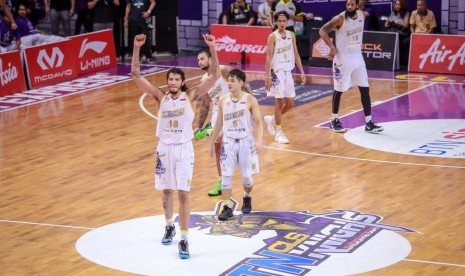 Ekspresi para pemain CLS Knights usai memetik kemenangan di ABL.