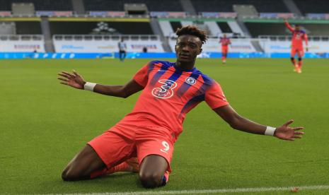 Penyerang Chelsea, Tammy Abraham, berpeluang menjadi starter saat menghadapi Rennes.