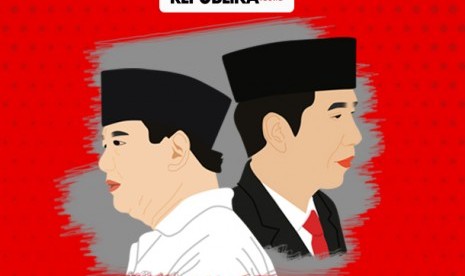 Presidential candidate number 01 Joko Widodo (right) and his contender Prabowo Subianto (Illustration)