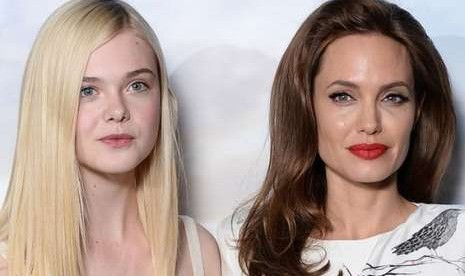 Elle Fanning dan Angelina Jolie.