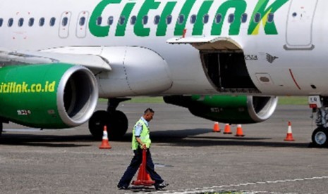 Pesawat Citilink belum bisa terbang dari Bandara Halim