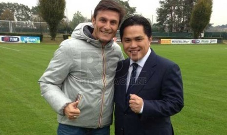 Erick Thohir bersama Javier Zanetti