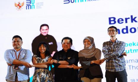 Erick Thohir saat memberikan pembekalan peserta rekrutmen bersama BUMN/ilustrasi