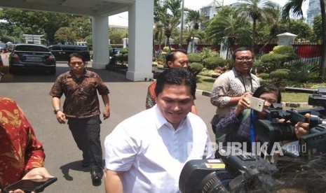 Erick Thohir tiba di Istana Negara, Senin (21/10).