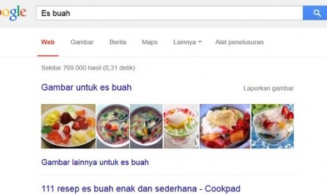 Es buah, jadi kata kunci cukup populer yang dicari netizen di Google selama Ramadhan.