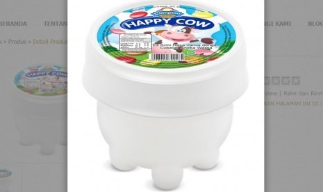 Es krim Happy Cow dari Campina