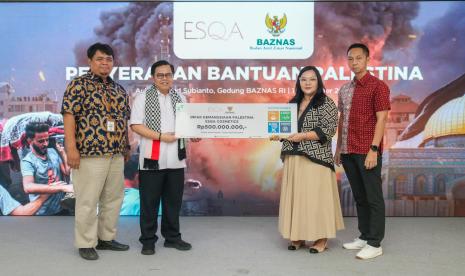 ESQA Cosmetics menyumbangkan donasi sebesar Rp 600 juta untuk warga Palestina.