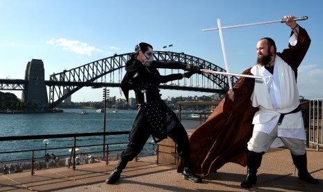 Euforia penayangan Star Wars: The Force Awakens sudah dirasakan di penjuru dunia, termasuk di Syney Australia.