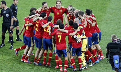 Euforia timnas Spanyol