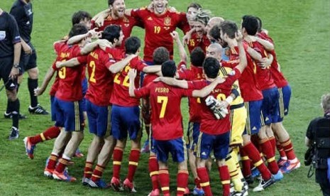 Euforia timnas Spanyol