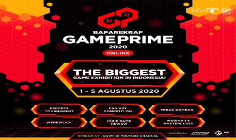 Event industri gim terbesar di Indonesia bertajuk Baparekraf Game Prime 2020 Online (ilustrasi). Pemerintah menyebiut industri gim menjadi sektor unggulan Indonesia.