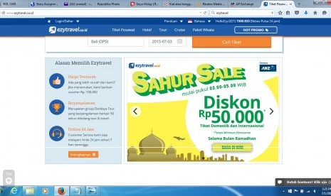 Ezytravel membagikan promo tiket mudik saat pembelian di waktu sahur.